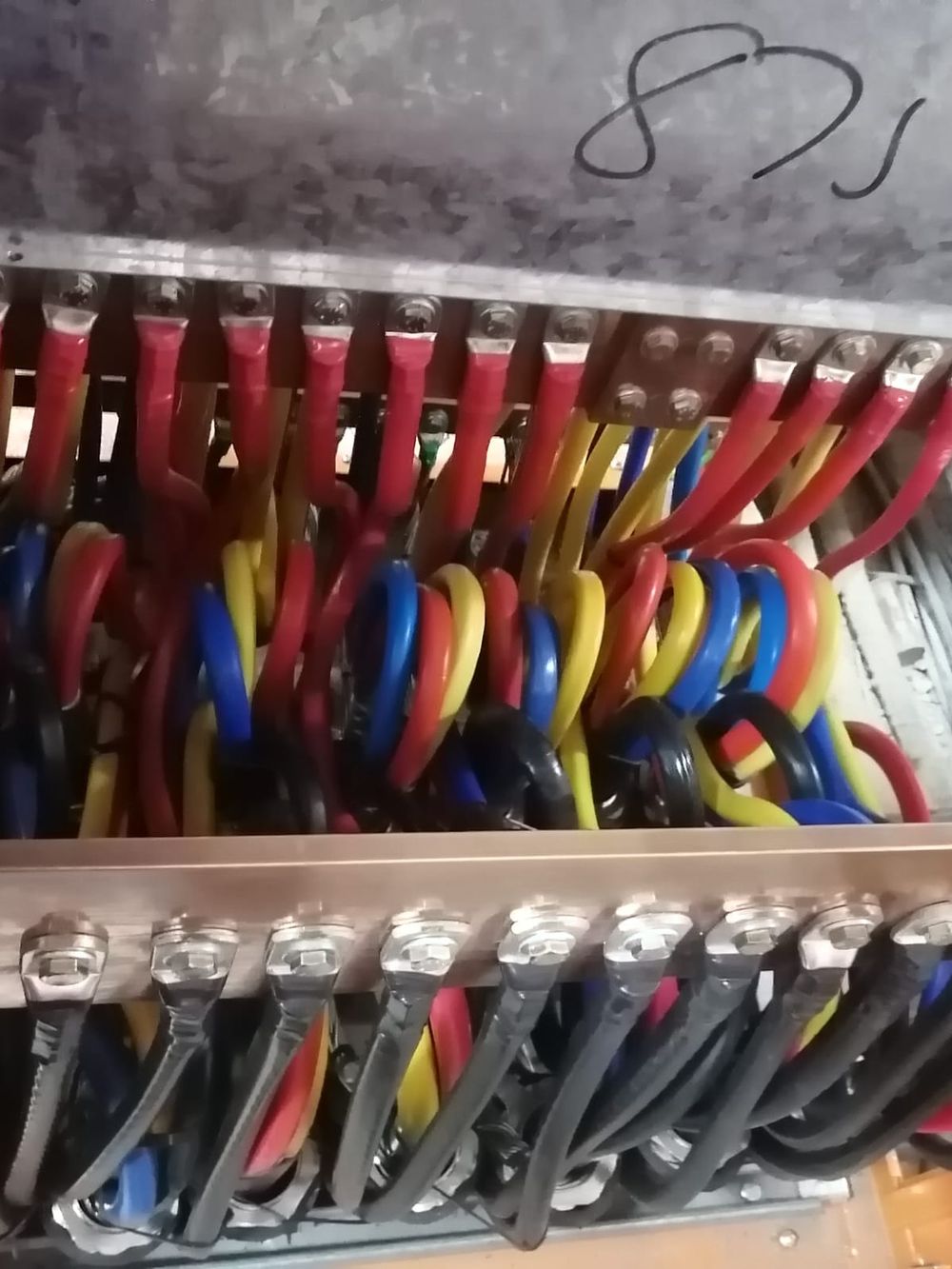 Busbar terminations on a new LV room panel installed by KPD Power at the Durban City Hall